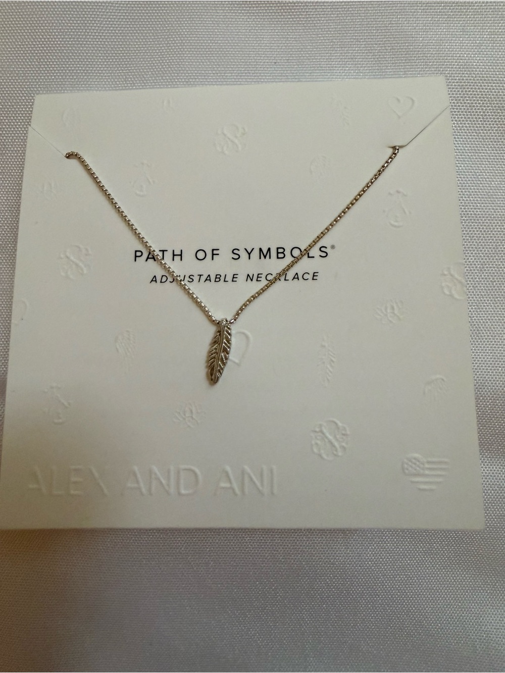 Alex and Ani Silver Feather Charm Adjustable Necklace